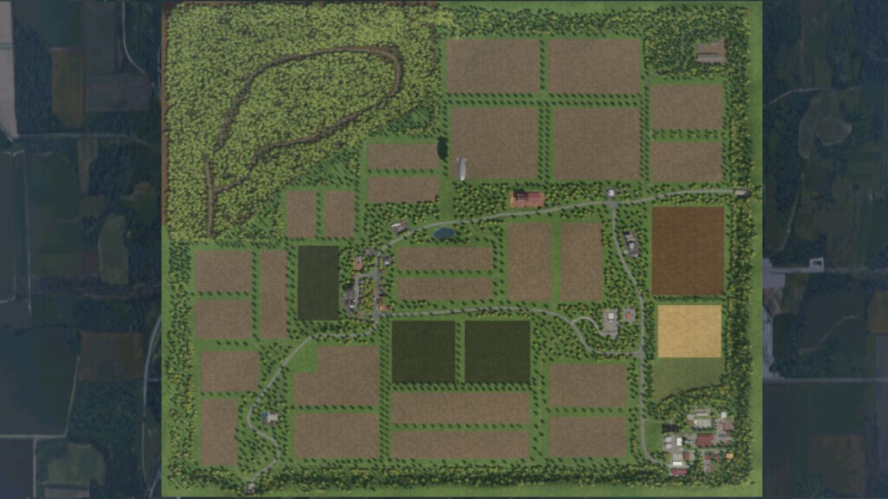 Gumpen Mega Field Et Carte De La Forêt FS22 KingMods