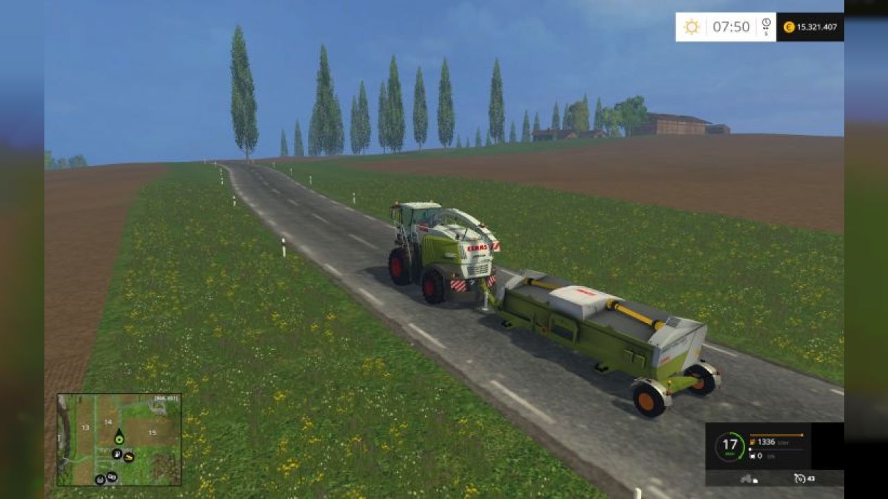 Claas Direct 520 with Trailer V2 (FBM Team)