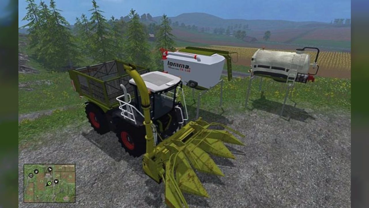 CLAAS XERION S-TRAC COMBINE + BRIDGE + MAISGEBISS