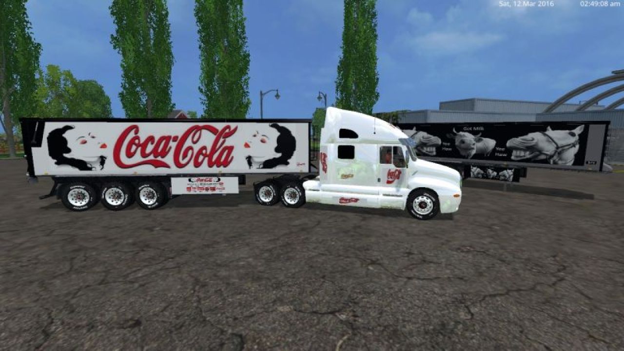 COCACOLA KENWORTH CAT TRUCK + TRAILER12 V1.0