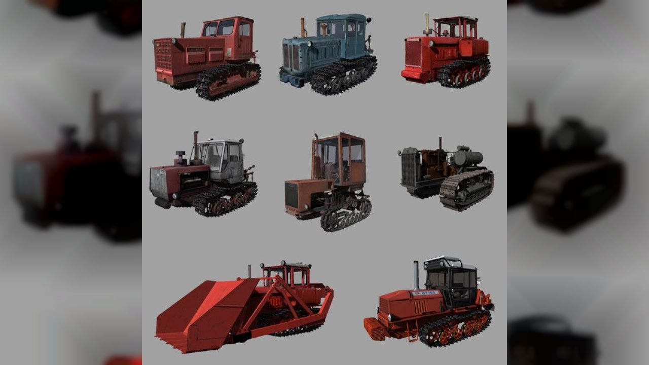 Crawler Tractors Set