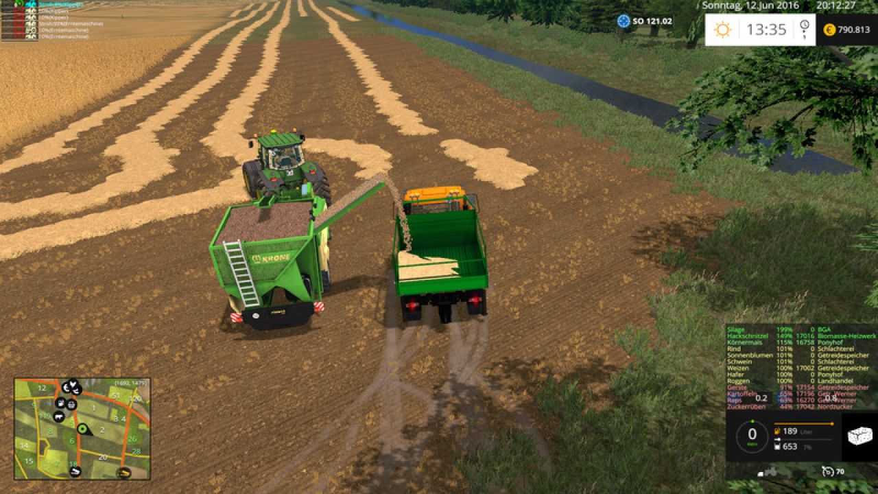 Krone Premos 5000 for standard maps