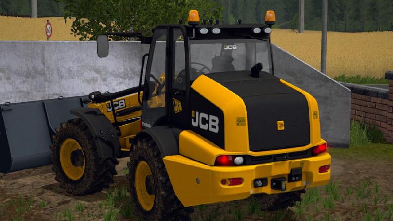 JCB TM320S with beacons and toplights