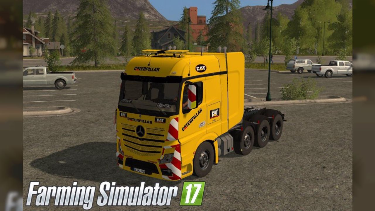 MB Actros SZM Cat + Doll Tieflader Cat