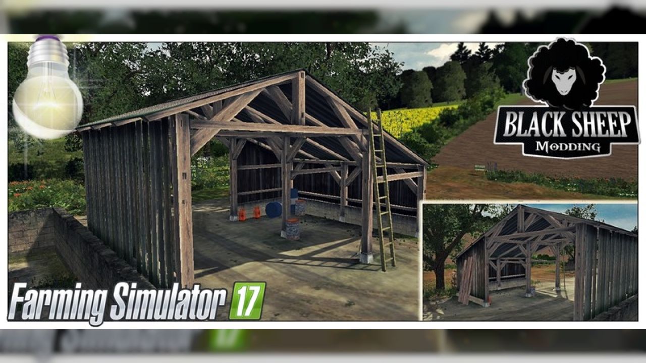 Old Shed With Light Placeable FS17 - KingMods