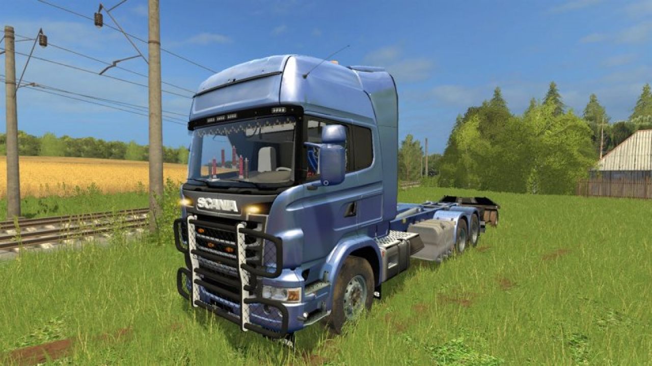 Scania V8 HKL with rail Trailer