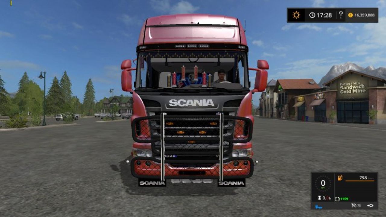 Scania V8 Hook Lift With Rail Trailer