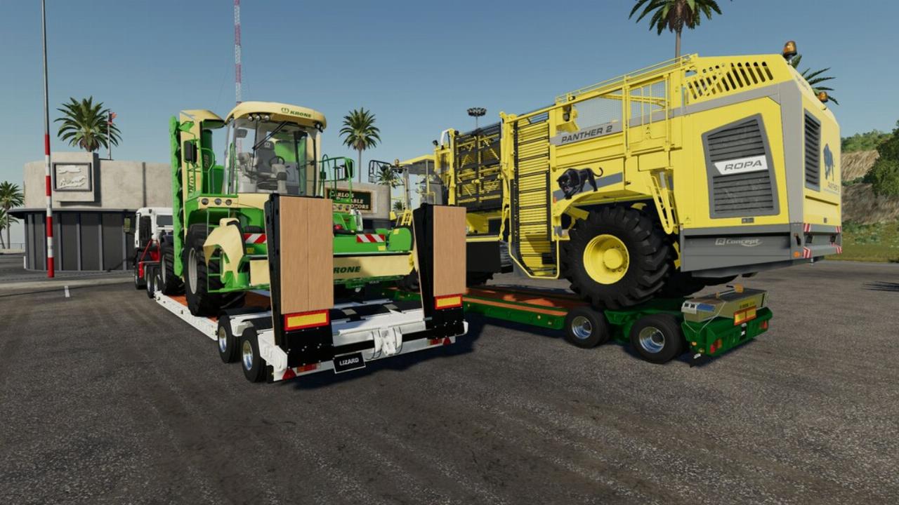 Lowloader With 16 Wheels