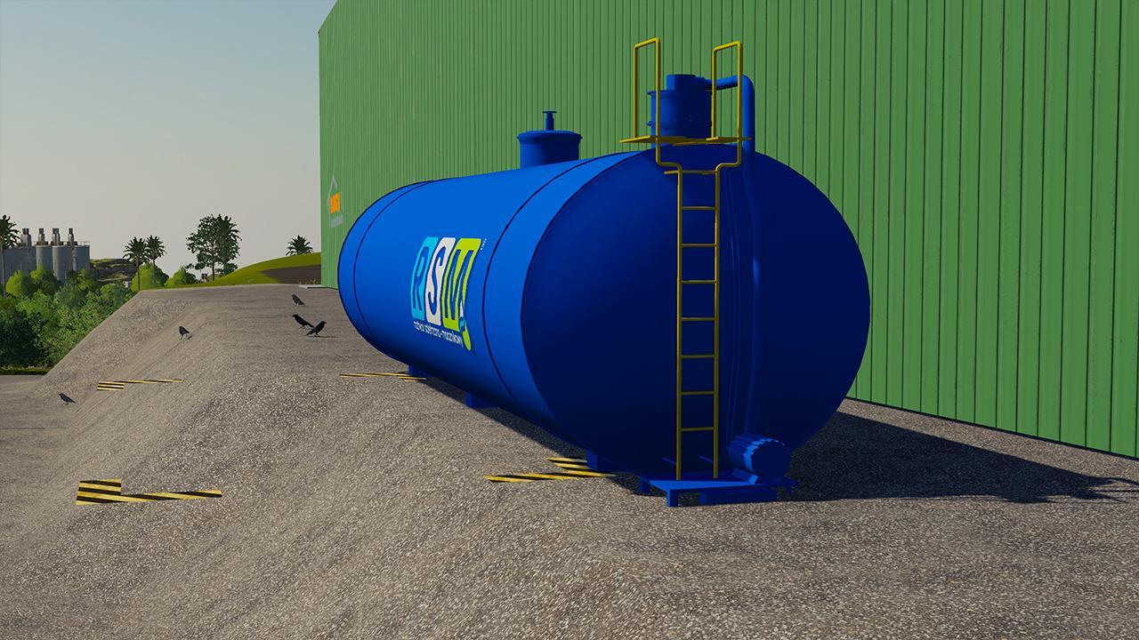 Placeable liquid fertilizer tank