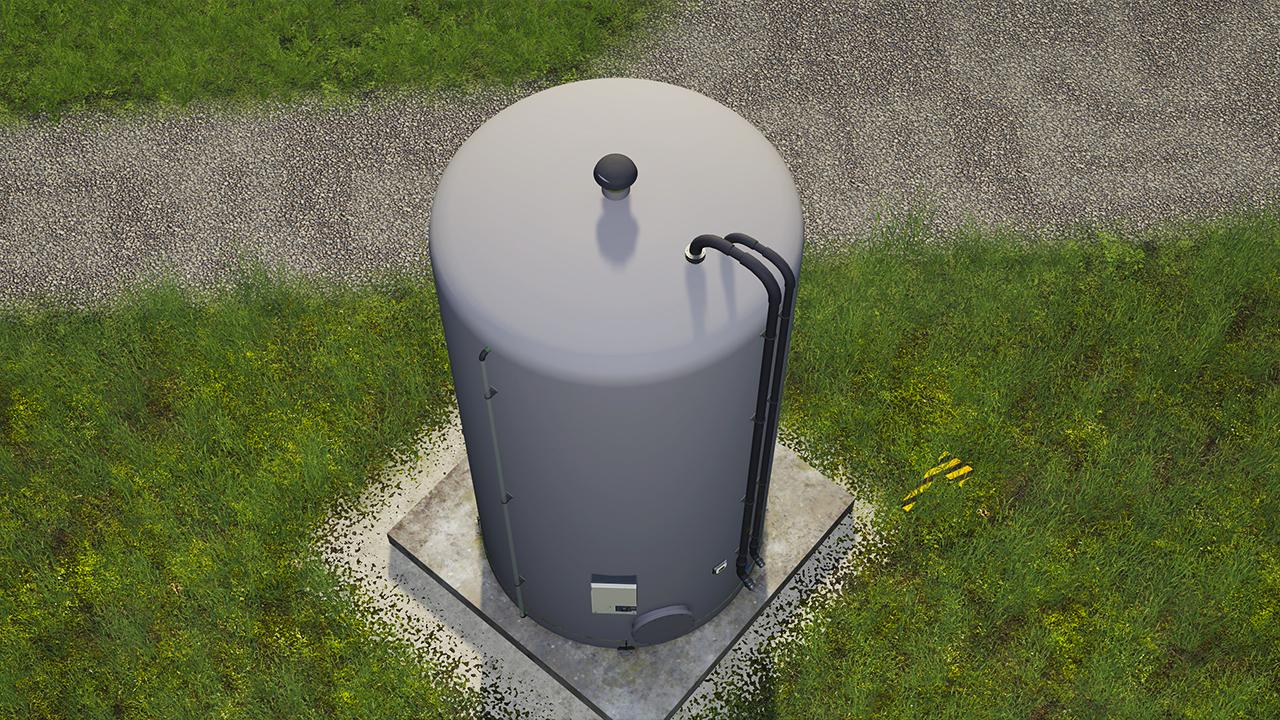 Placeable milk tank