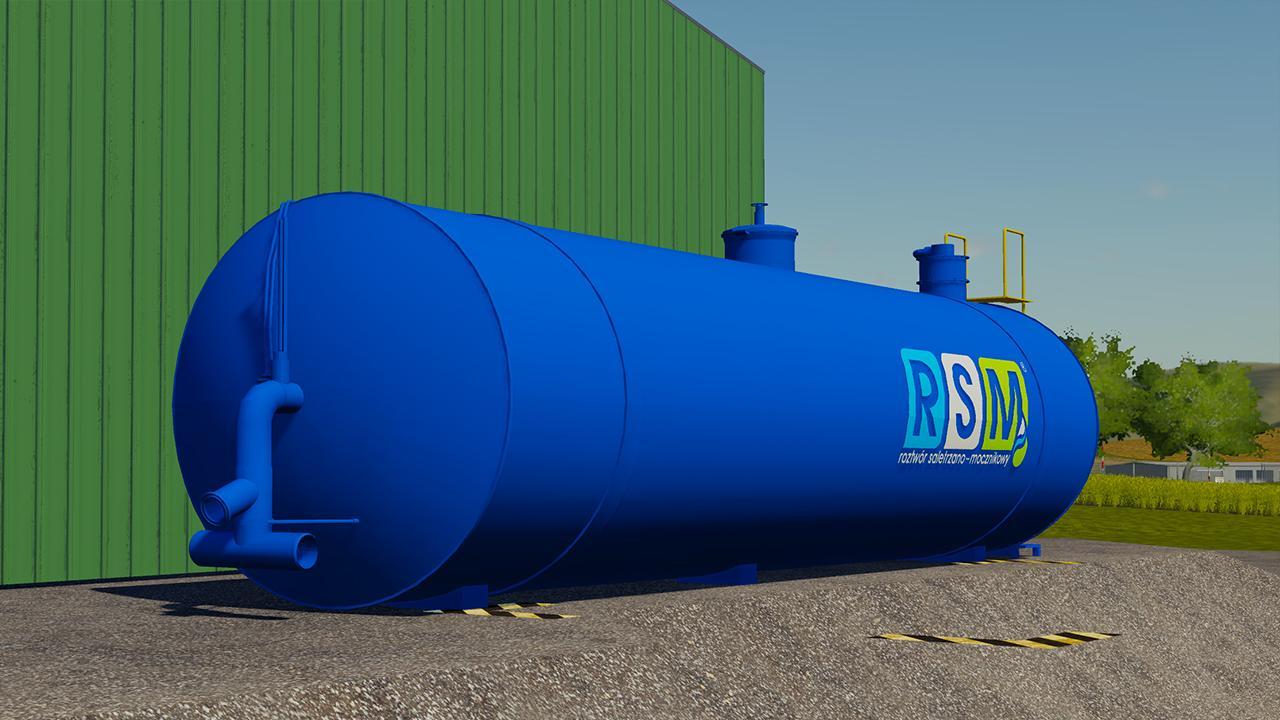 Placeable liquid fertilizer tank