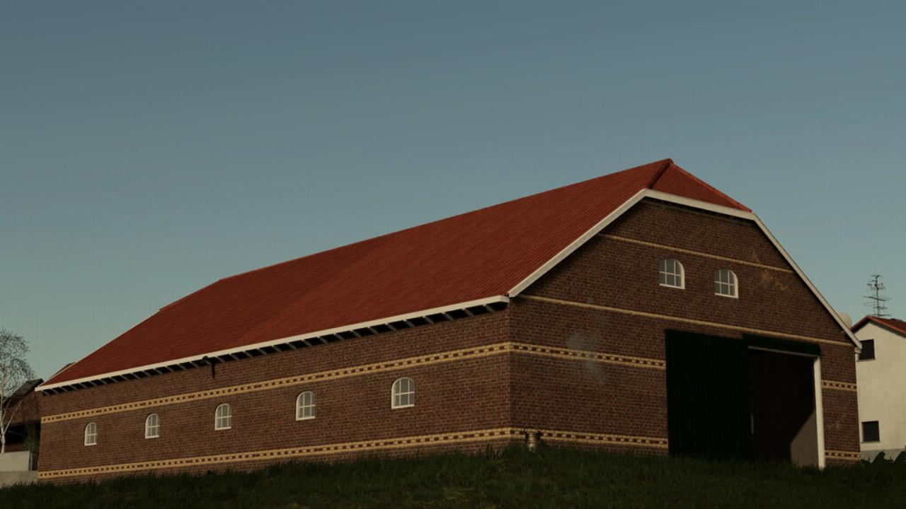 Old Styled Farmhouse With Barn