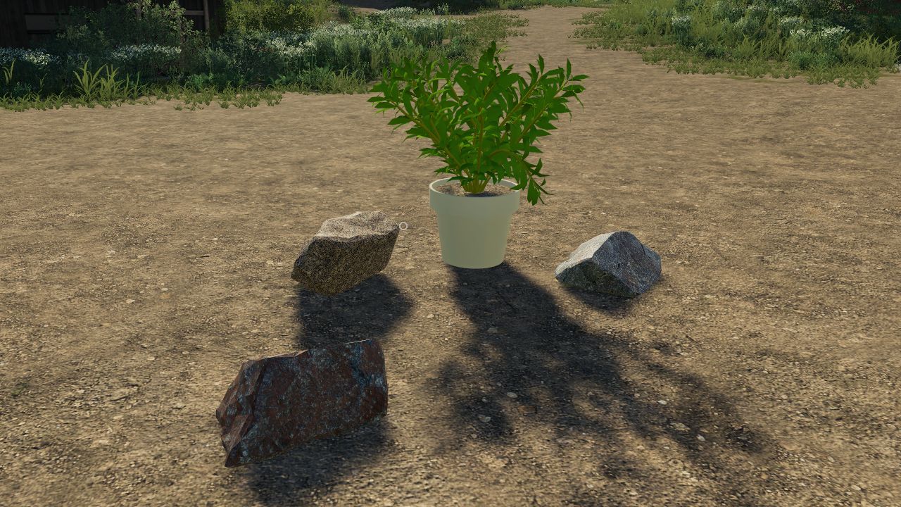 Placeable Flowerpots & Rocks