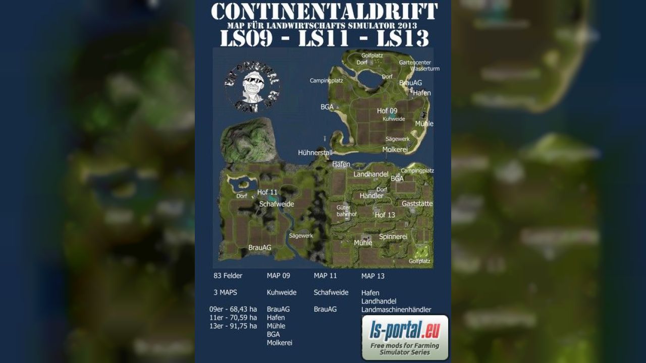 CONTINENTALDRIFT (LS09 LS11 LS13 maps all in one)