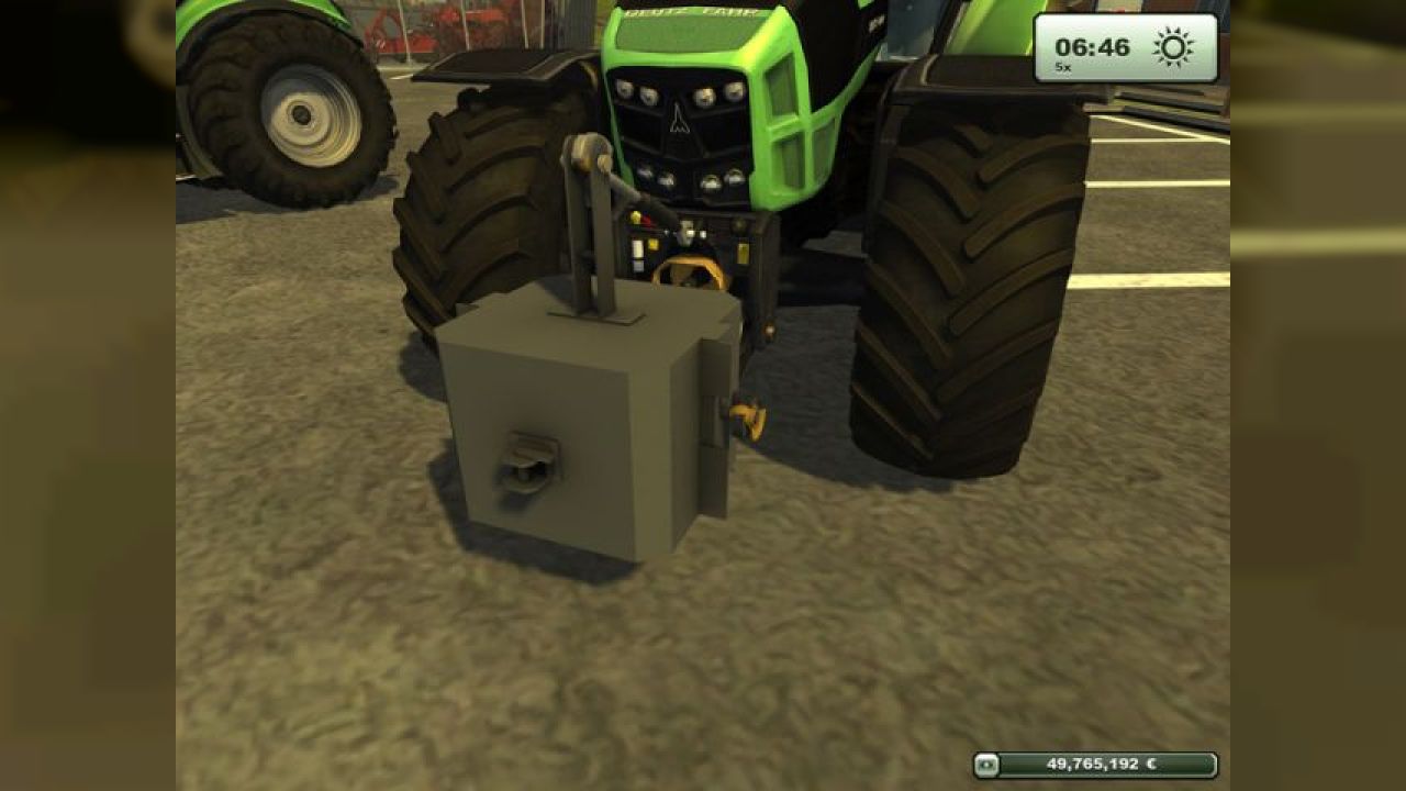 Front weight 1500kg v2 MoreRealistic