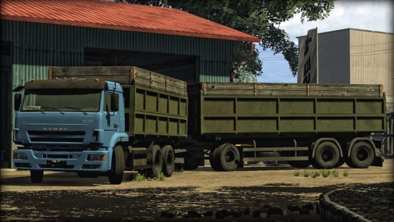 KamAZ Euro 420 Turbo & 8560 Trailer v2