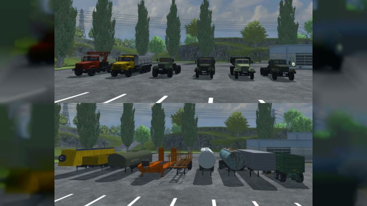 KrAZ and Trailers Pack v2