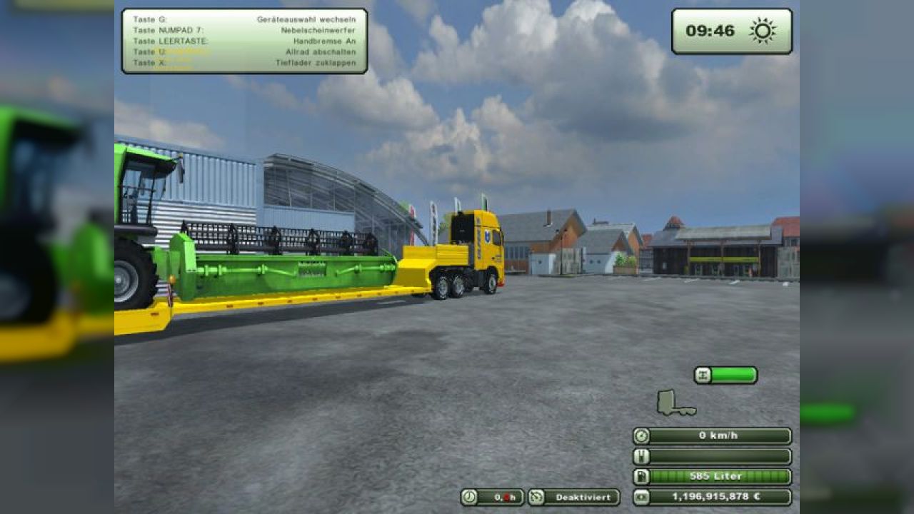 Low loader with truck