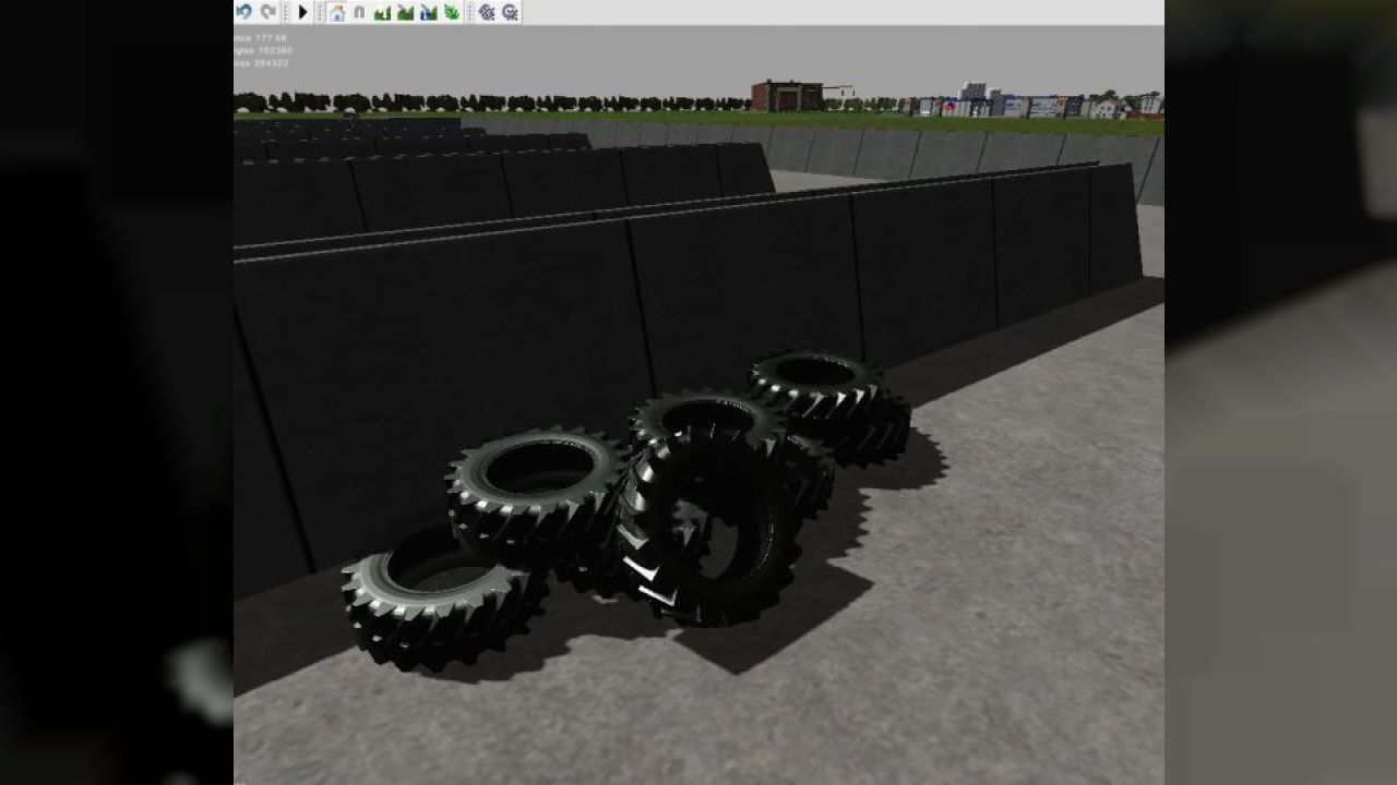 Stack of tractor tires