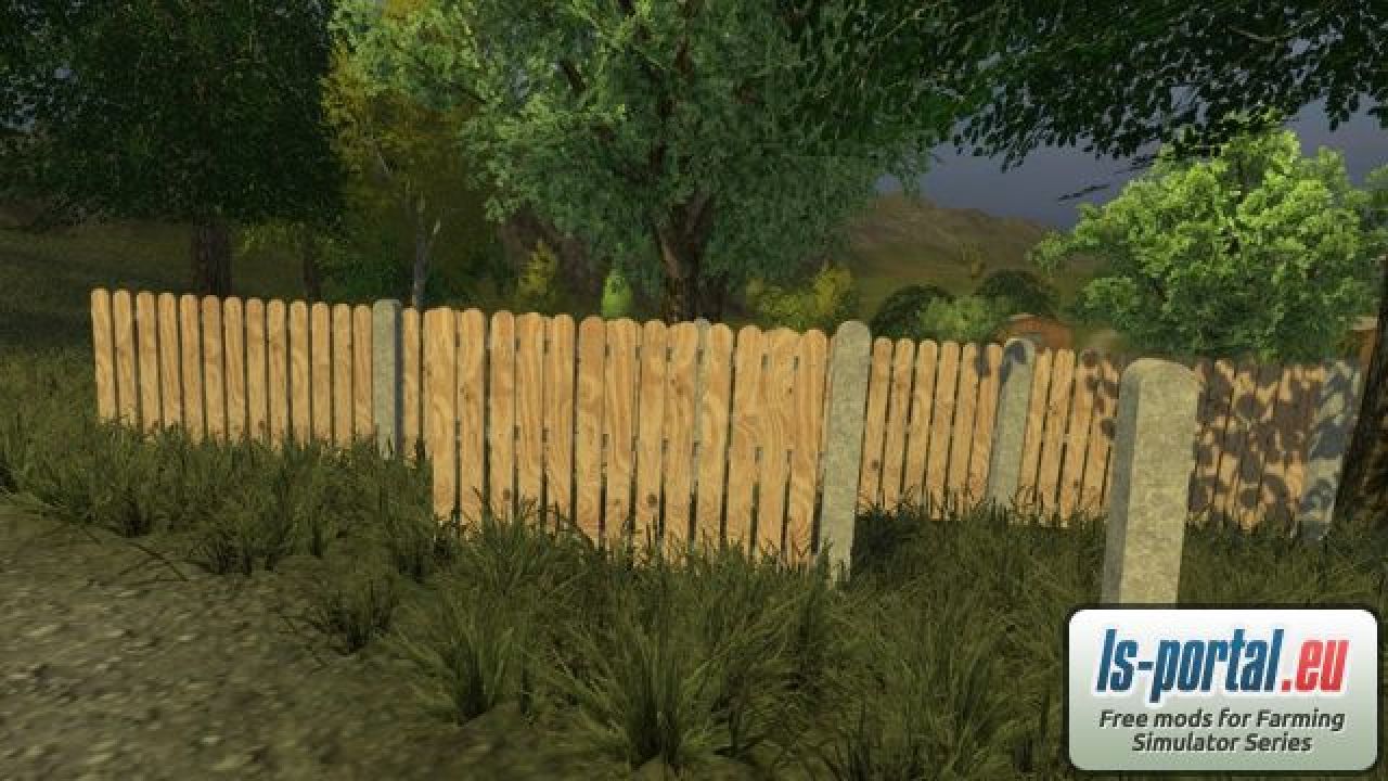 Wooden fence set