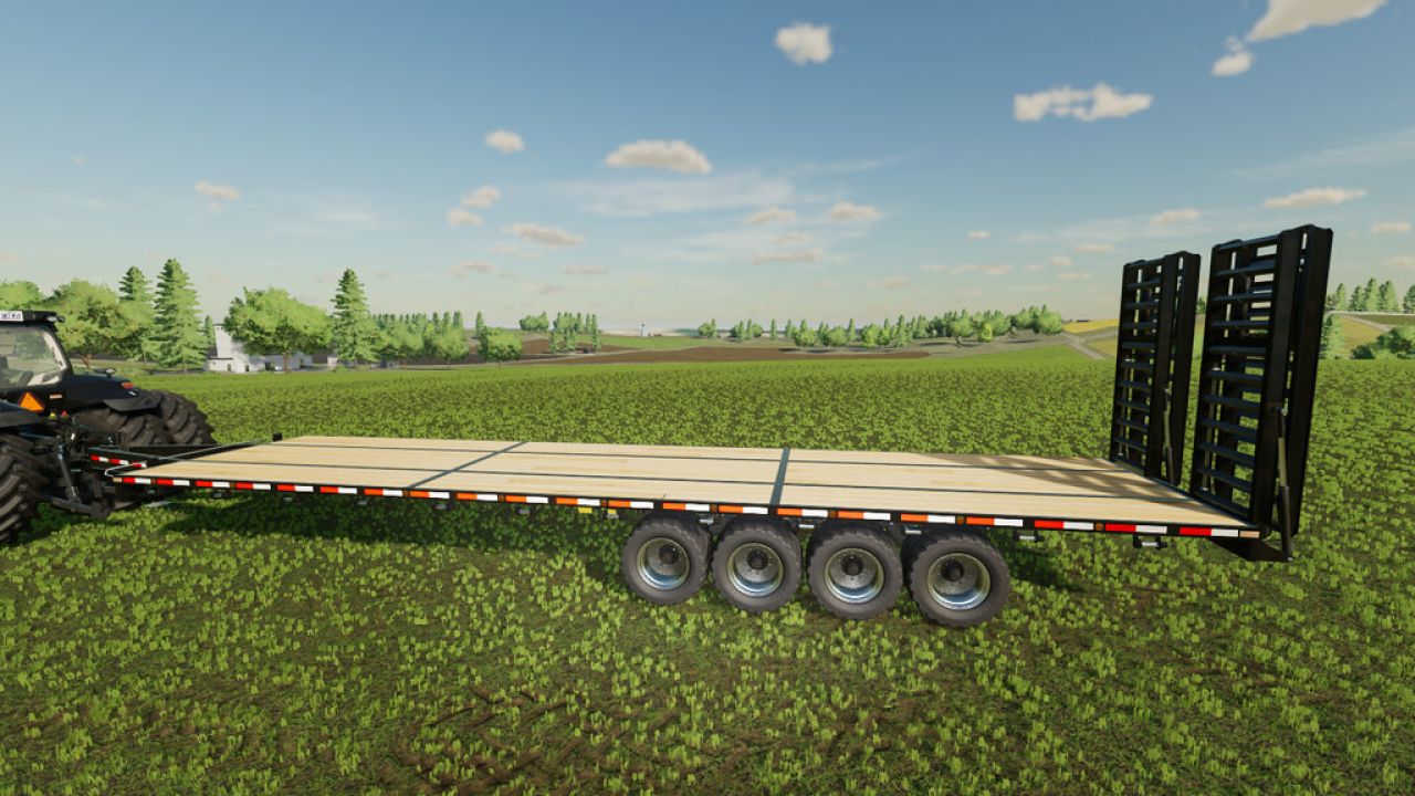 40' Flatbed Autoloading Bale Trailer