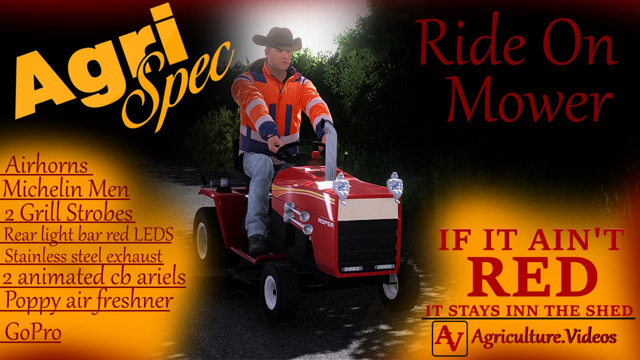 Agri Spec Ride On Mower Edit
