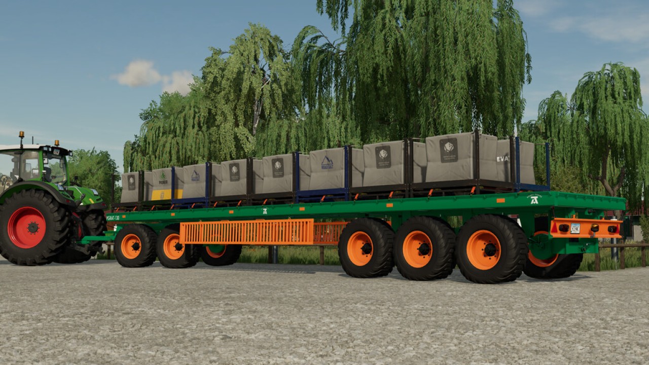 Aguas Tenias Platform Trailer Pack FS22 - KingMods