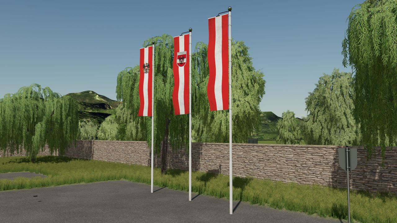 Pacote de pequenas bandeiras da Áustria