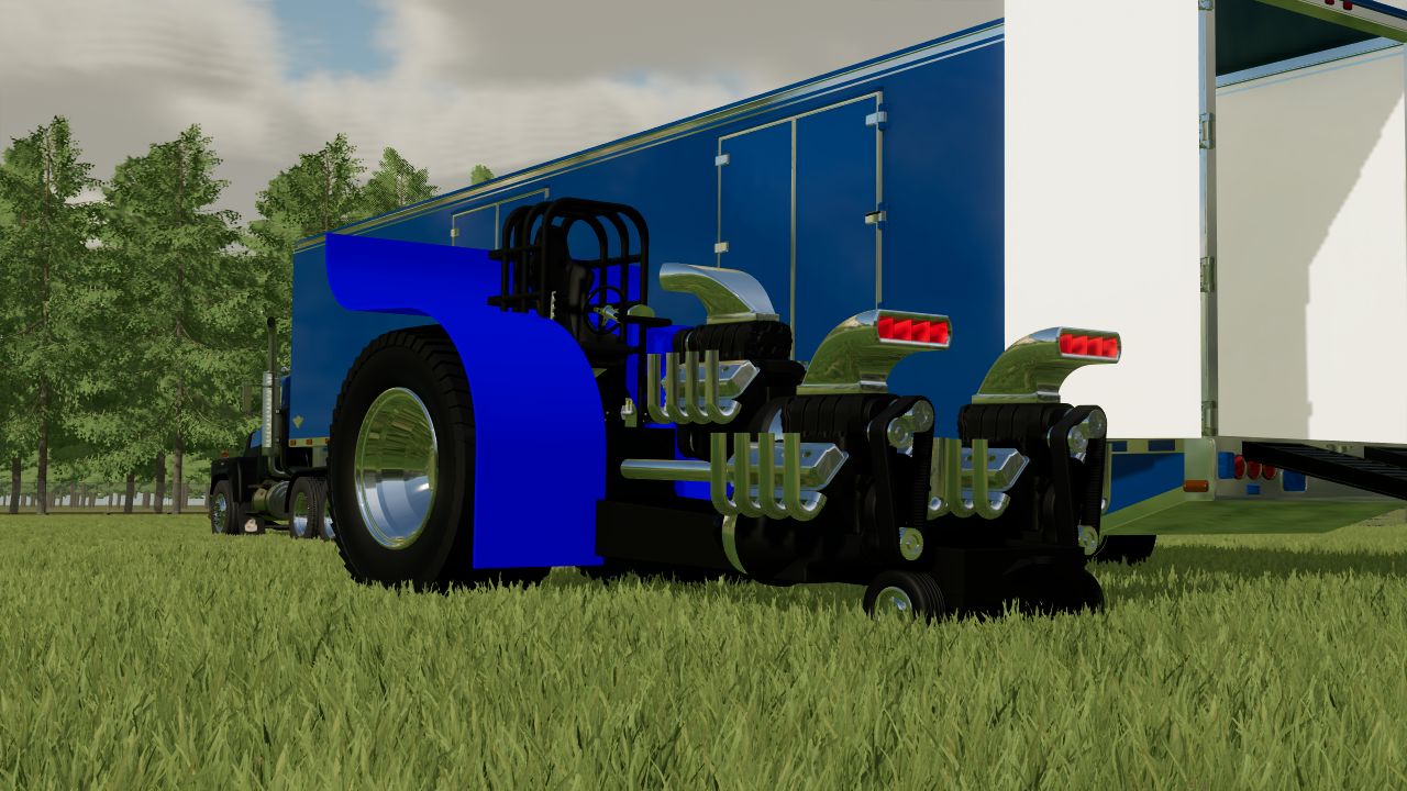 Blue Modified Pulling Tractor Fs22 Kingmods 0069