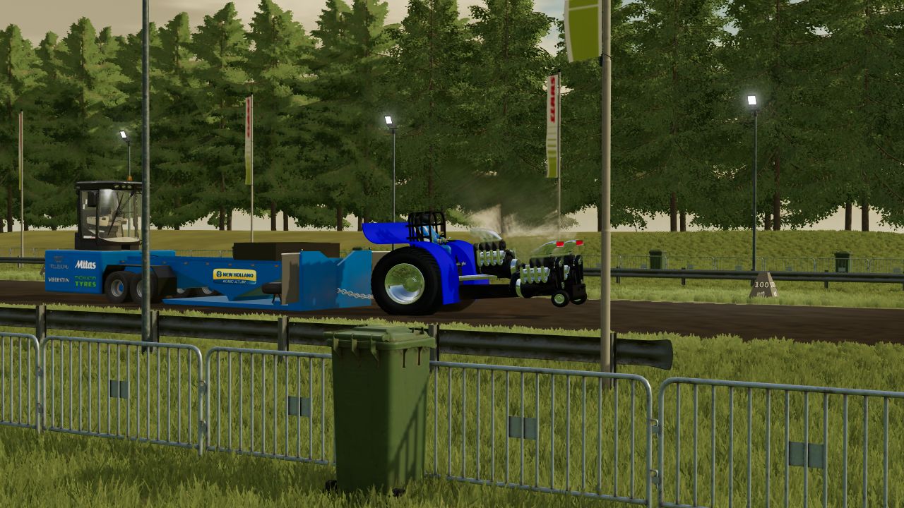 Blue Modified Pulling Tractor