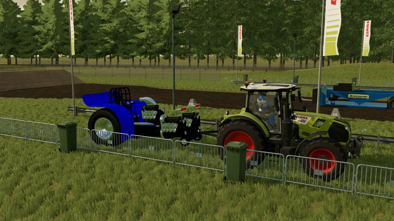 Blue Modified Pulling Tractor