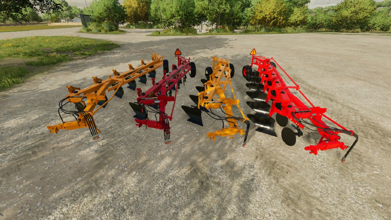 Case IH-735 Vari-Width Plow Pack FS22 - KingMods