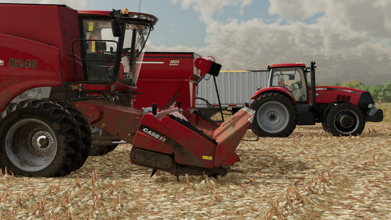 CNH 8 Row Corn Headers Fully Animated