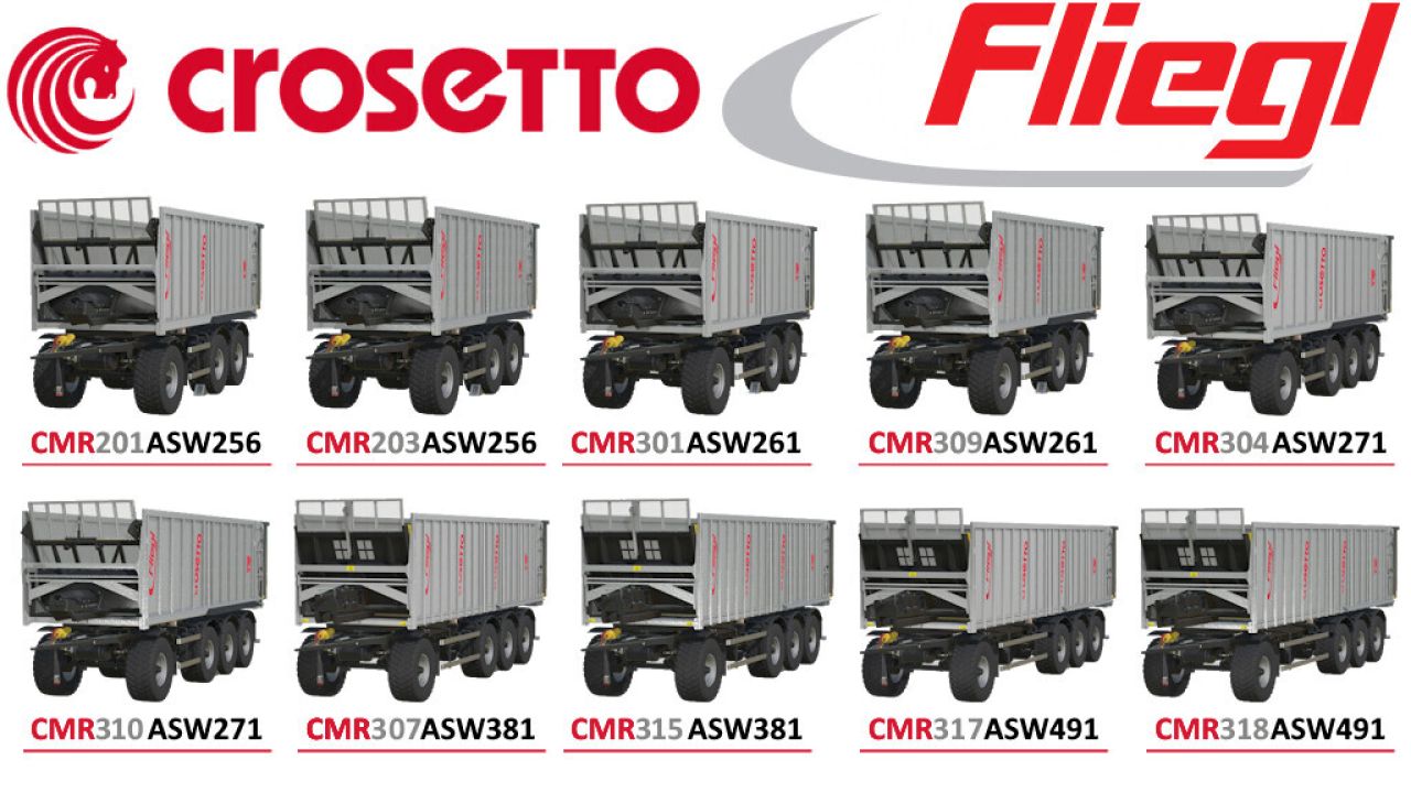 Características adicionales del paquete Crosetto CMR + Fliegl ASW