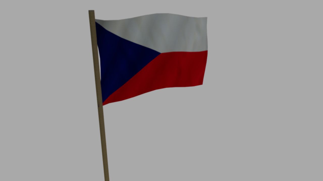 Bandiera ceca (in movimento)