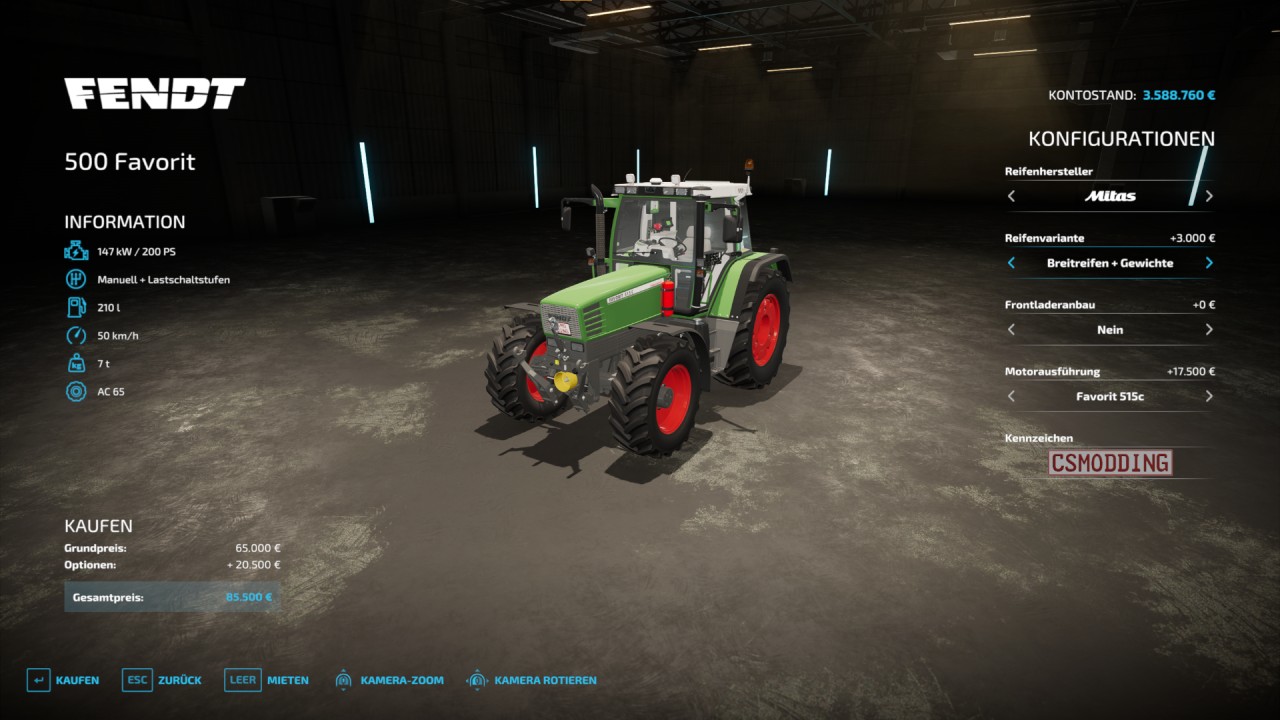 Fendt Favorit 500 Edit