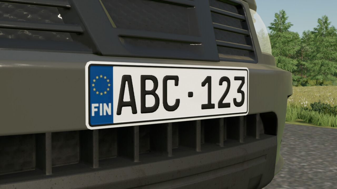 Finnish License Plates (Prefab)