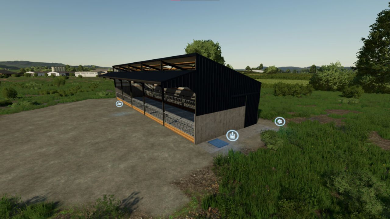 Five Bay Cow Shed FS22 - KingMods