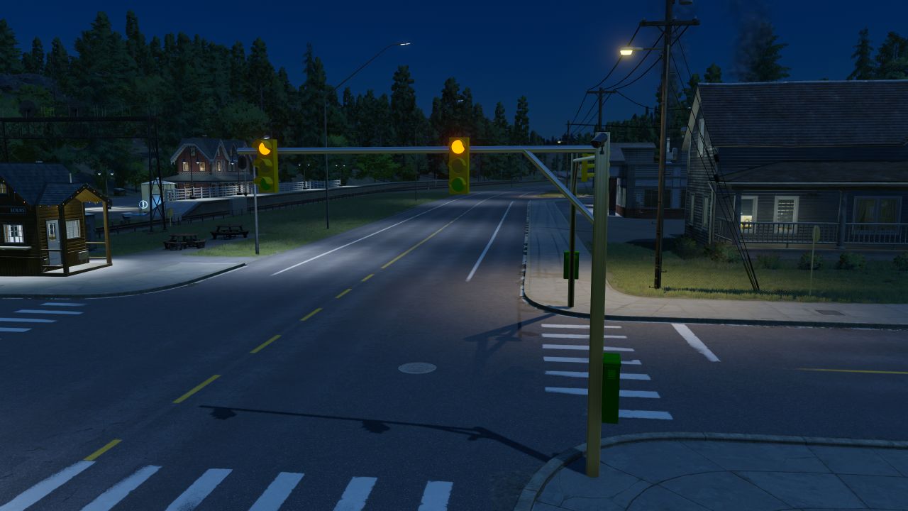 Flashing traffic lights