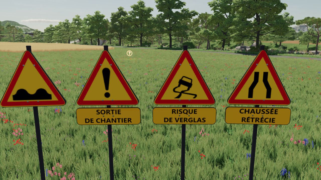 French Temporary Signs