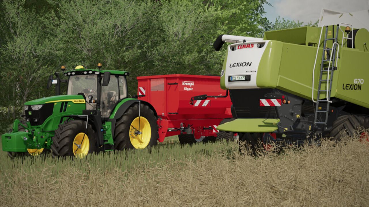 John Deere 6R с большой рамой