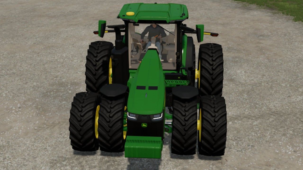 John Deere 8R avec roues nord-américaines