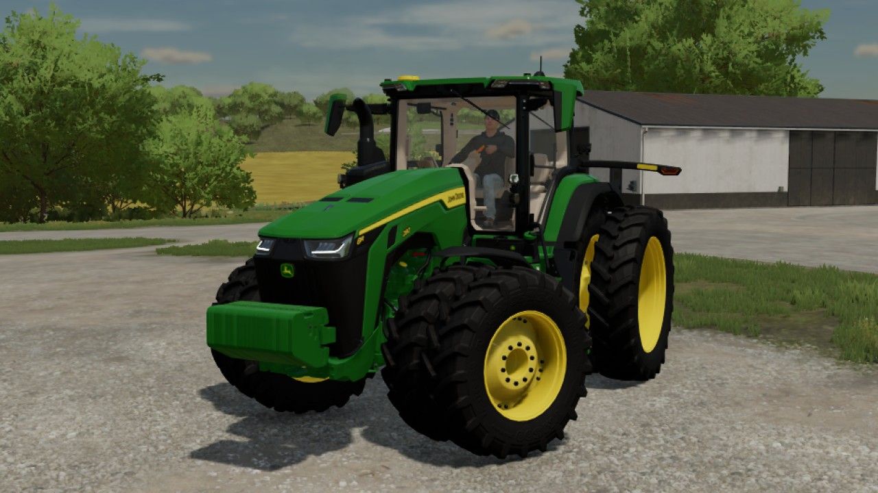 John Deere 8R con ruote nordamericane