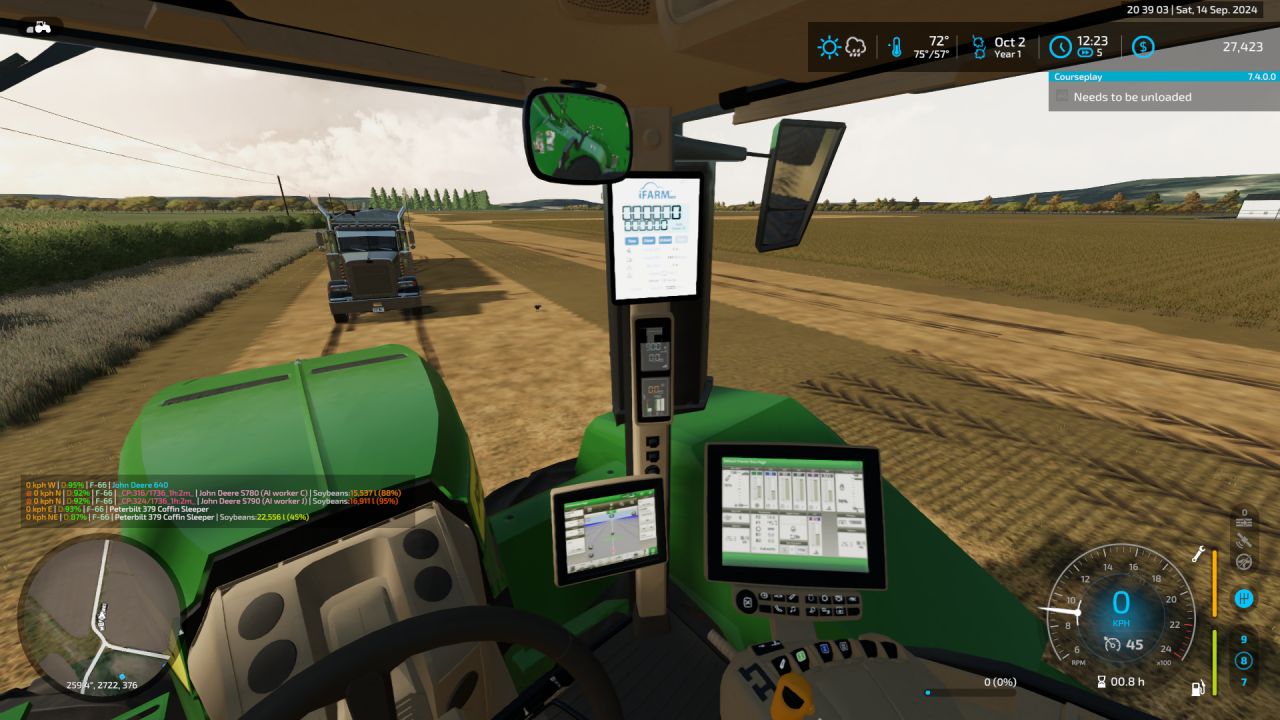 John Deere 9R (Real Dashboard)