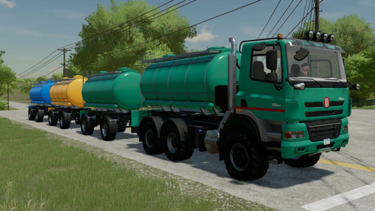 Train De Camions De Manutention De Liquides