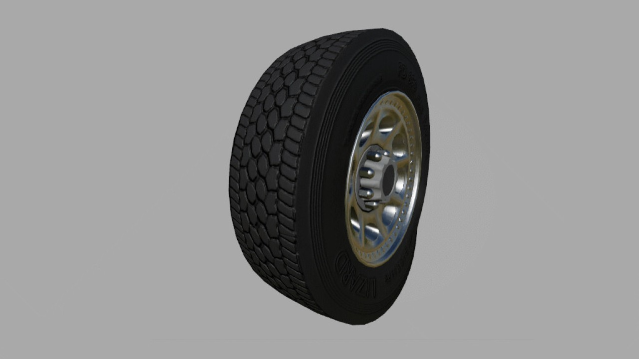 Lizard FD690_245_70R19.5 Tire (Prefab)