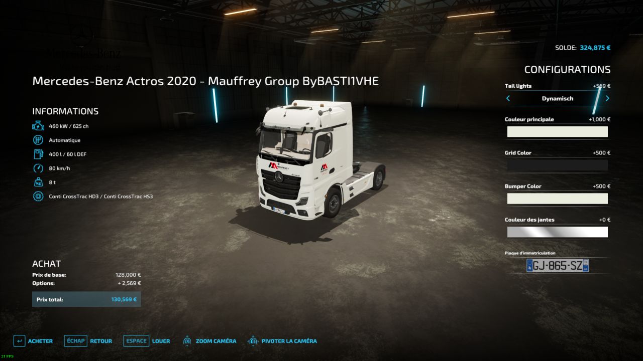 Mercedes Actros 2022 - Mauffrey Group.