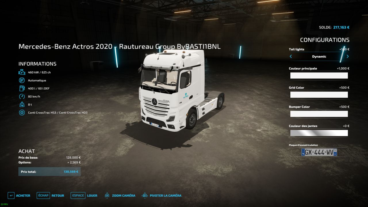 Mercedes Actros 2022 - Rautureau Group.