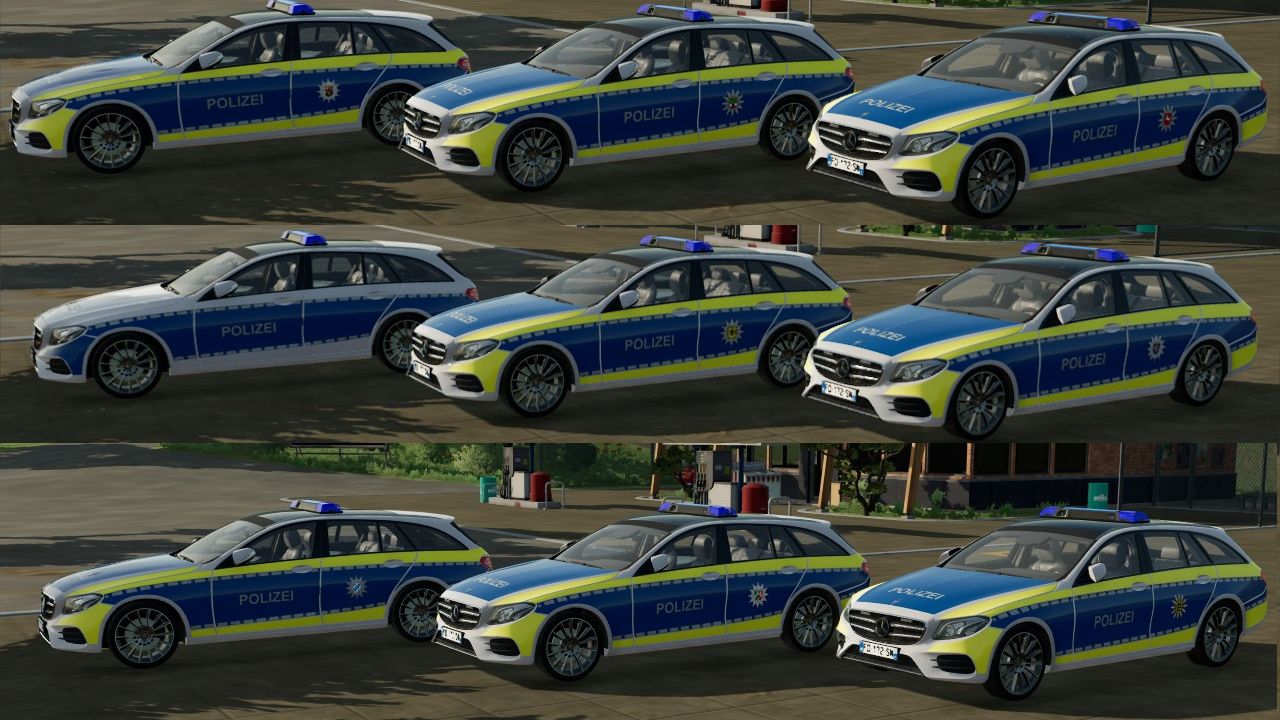 Pacote de skins policiais Mercedes-Benz Classe E 2016