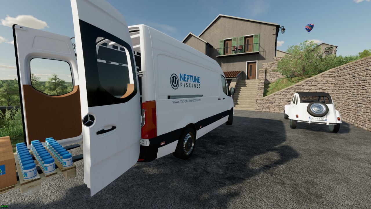 Mercedes Sprinter 2021 - Neptunes Piscines FS22 - KingMods